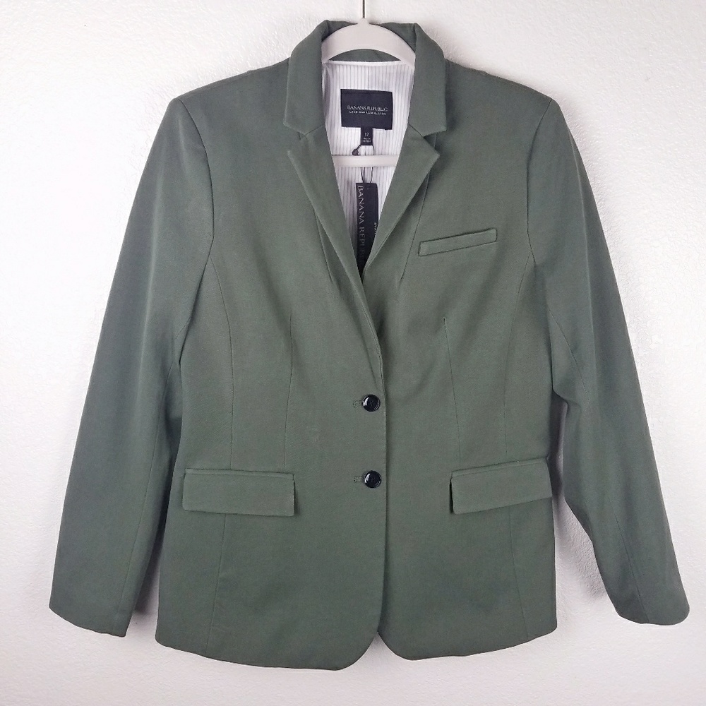 NWT! Banana Republic Green Blazer Size 12